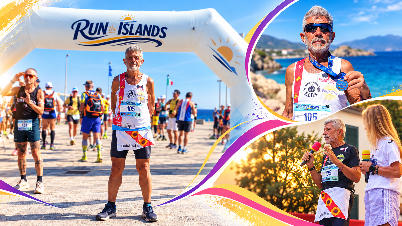 Giuseppe Molea con EndoElba alla Run the Tuscany Islands
